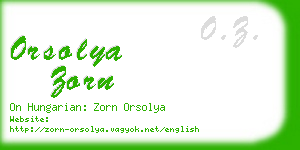 orsolya zorn business card